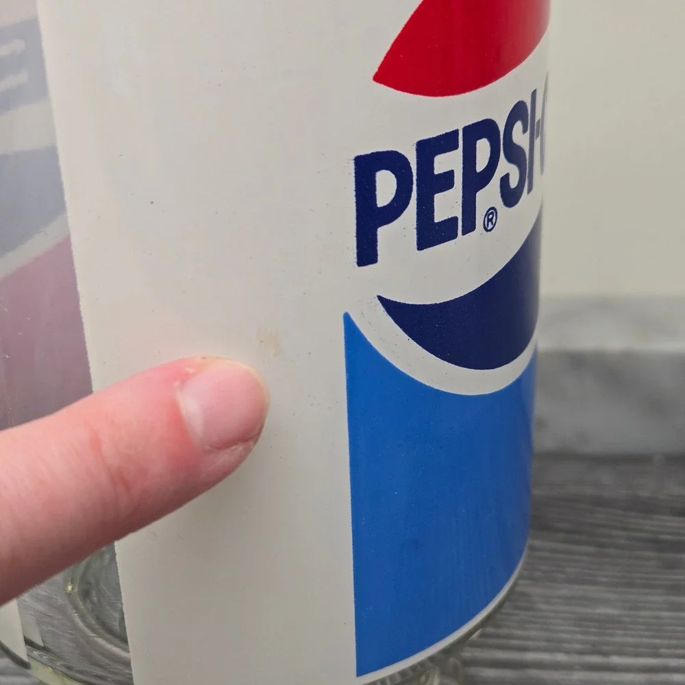 Pepsi-Cola Large Footed 32oz‎ Drinking Tumbler Glass Jumbo Retro Vintage PEPSI